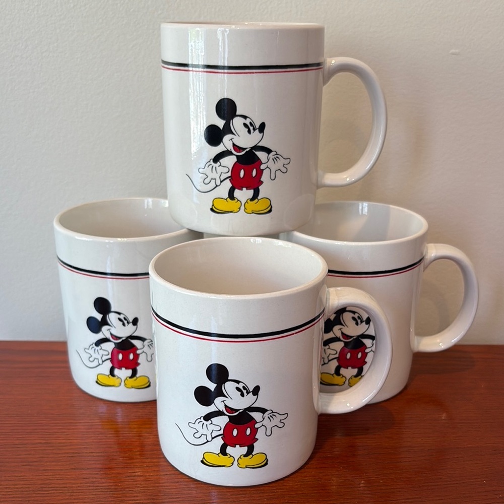 Mickey Mouse 4 Piece Coffee Cup Set